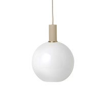 Ferm Living Collect Low Socket Pendant Glass Sphere Cashmere Opal