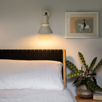 Anglepoise Type 80 W2 Wall Lamp Pale Putty Above Bed