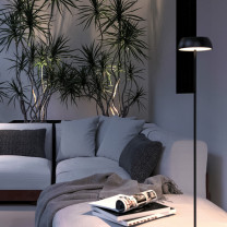 Black Axolight Float LED Floor Lamp in Sitting Room