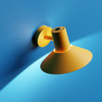 Zero Compose Wall Light In Situ Blue Background 3