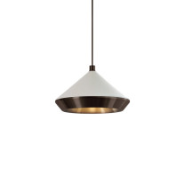 Bert Frank Shear Pendant XL Dark Bronze White