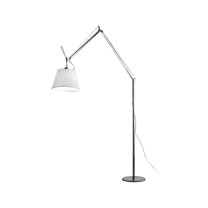 Artemide Tolomeo Mega LED Floor Lamp Aluminium 320 Parchment