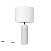Gubi Gravity XL Floor Lamp White Marble White Low