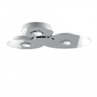 Lodes Bugia LED Ceiling Light - Triple, Chrome