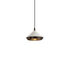 Bert Frank Shear Pendant Dark Bronze White
