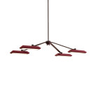 Bert Frank Rinato LED Linear Chandelier 4 Dark Bronze Red