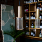 J. Adams Flume 80 Pendant Satin Nickel in Bar