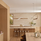 Light Oak Hollis + Morris Willow Horizontal Pendant