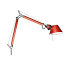 Artemide Tolomeo Micro Clamp Lamp Red
