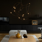Moooi Flock of Light LED Suspension in Sitting Room