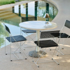 HAY Mousqueton Portable Lamp Stainless Steel at Poolside