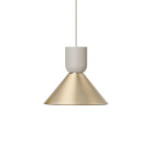 Ferm Living Collect Brass Pendant Cone Bell Grey