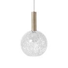 Ferm Living Collect High Socket Pendant Glass Sphere Brass Casca