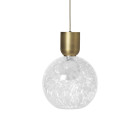 Ferm Living Collect Bell Socket Pendant Glass Sphere Brass Casca