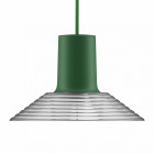 Zero Compose Pendant with Glass Shade Large Green Clear