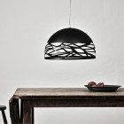 Lodes Kelly Dome Pendant Black Large Above Table