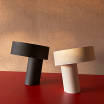 HAY Slant Table Light Soft Black and White