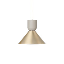 Ferm Living Collect Brass Pendant Cone Bell Grey
