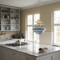 Louis Poulsen PH Snowball Dusty Blue in Kitchen