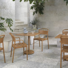 Burnt Orange Muuto Linear Steel Café Table