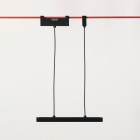 Artemide Architectural Funivia Lighting System - Vertical Suspension in Black