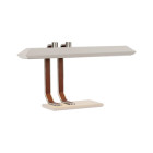 Bert Frank Rinato LED Table Lamp Satin Nickel White