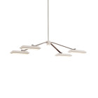 Bert Frank Rinato LED Linear Chandelier 4 Satin Nickel White