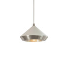 Bert Frank Shear Pendant XL Satin Nickel Cream
