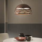 Lodes Kelly Dome Pendant Large Coppery Bronze Above Table