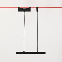 Artemide Architectural Funivia Lighting System - Vertical Suspension in Black