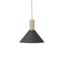 Ferm Living Collect Low Socket Pendant Cone Cashmere Black