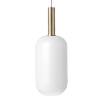 Ferm Living Collect High Socket Pendant Glass Tall Brass Opal
