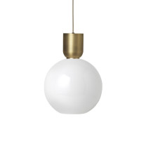 Ferm Living Collect Bell Socket Pendant Glass Sphere Brass Opal