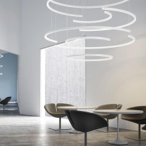 Panzeri Brooklyn Round Suspension LED Lifestyle Breakout Space