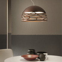 Lodes Kelly Dome Pendant Large Coppery Bronze Above Table