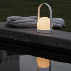 Audo Copenhagen Carrie Portable Outdoor LED Table Lamp Lifestyle Pool