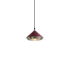 Bert Frank Shear Pendant Satin Nickel Oxblood