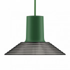 Zero Compose Pendant with Glass Shade Large Green Grey