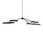 Bert Frank Rinato LED Linear Chandelier 6 Brushed Brass Black