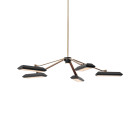 Bert Frank Rinato LED Chandelier 5 Brushed Brass Black