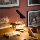 Louis Poulsen AJ Table Mini Lamp Black/ Brass on Desk