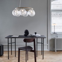 Nuura Miira 6 Circular Pendant Brass/Optic Clear