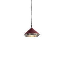 Bert Frank Shear Pendant Satin Nickel Oxblood