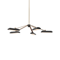 Bert Frank Rinato LED Chandelier 5 Brushed Brass Black