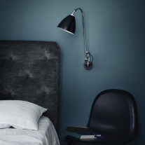 Bestlite BL6 Wall Light Black Semi Matt Shade/Chrome Base