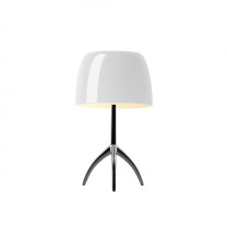 Foscarini Lumiere Table Lamp - Large, White / Black Chrome