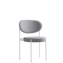 Verpan Series 430 Chair Light Grey White Frame