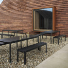 Black Muuto Linear Steel Bench