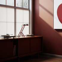 Red Artemide Sintesi Table Lamp