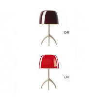 Foscarini Lumiere Table Lamp - Large, Cherry Red / Champagne